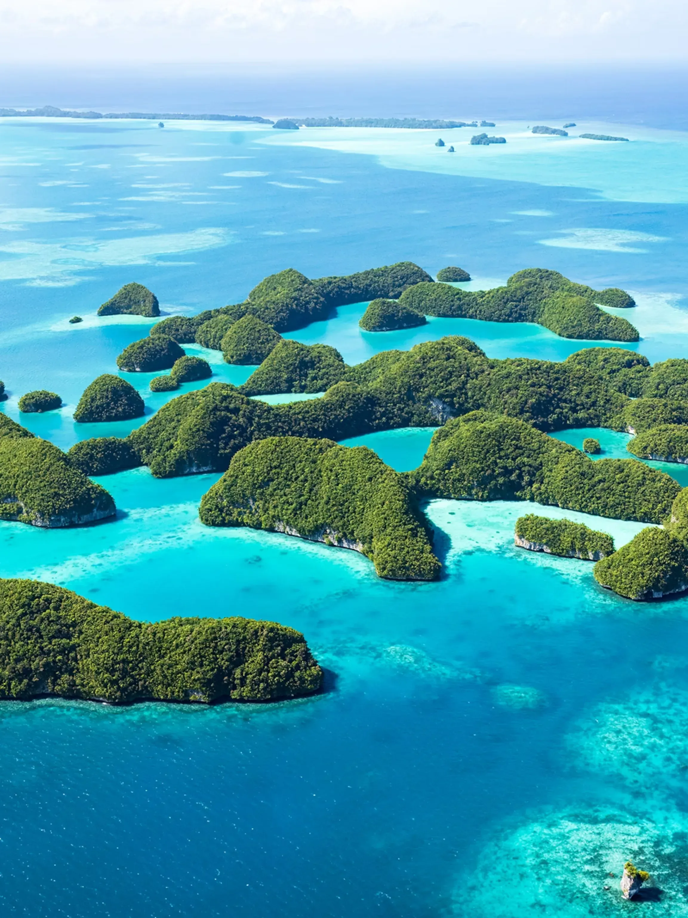 Aerial view of the Rock Islands, Palau