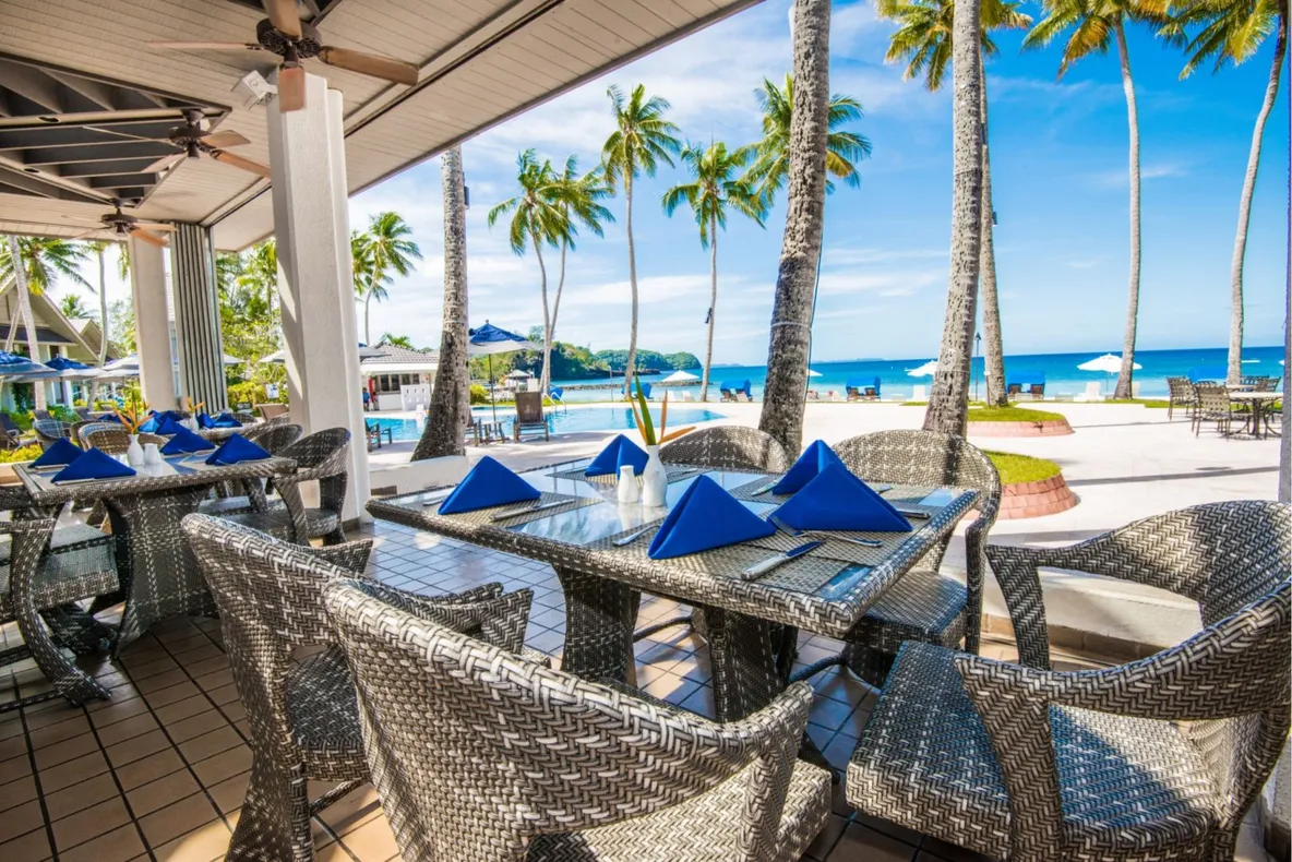 Outdoor dining at the resort